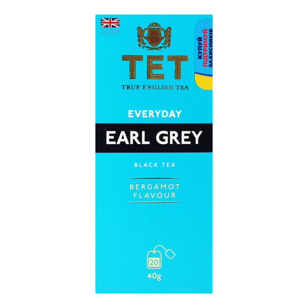 Чай ТЕТ Everyday Earl Grey черный байховый мелкий с ароматом бергамота 20*2 г (5060846022890) VZ000077054F фото